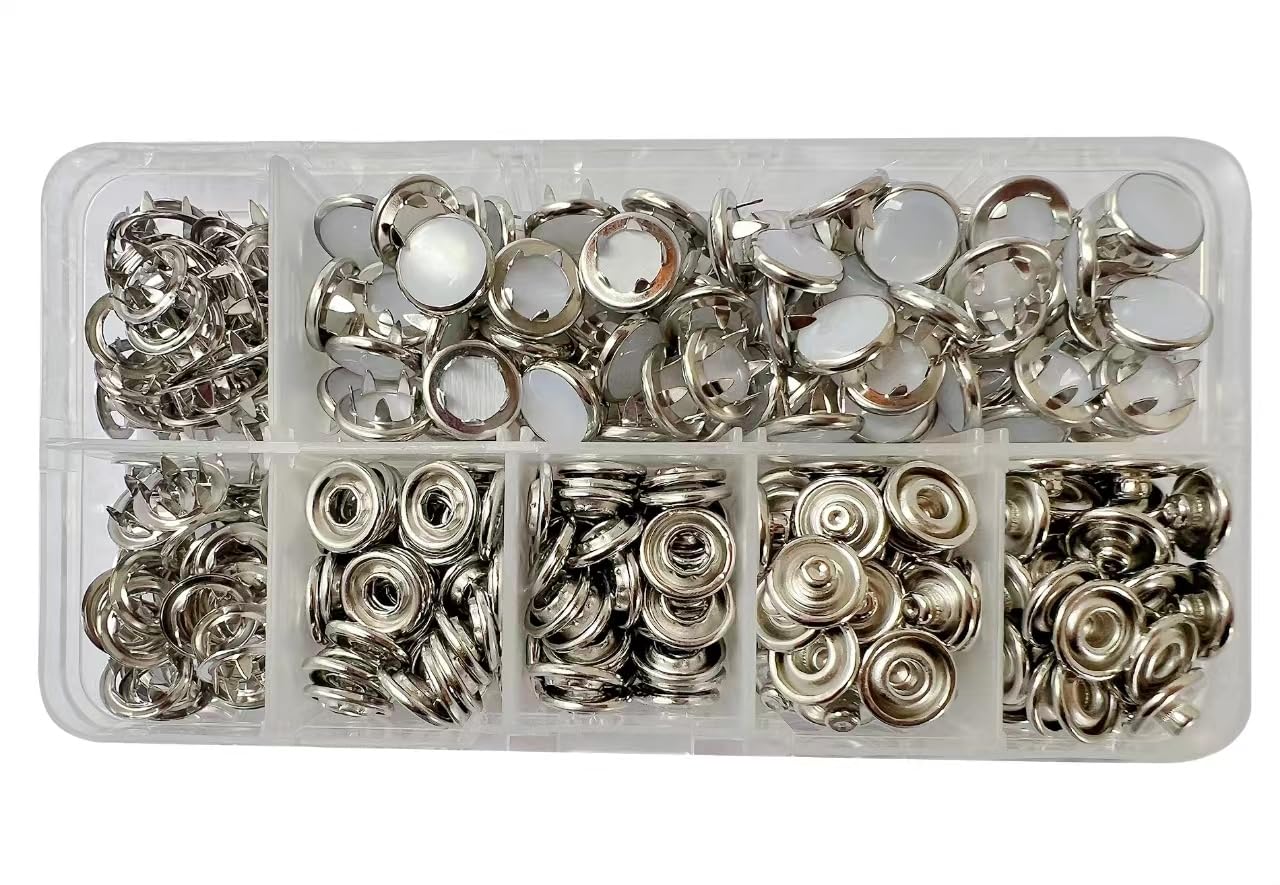 Pearl Snaps 80 Set Snap Buttons for DIY, Sewing and Crafting