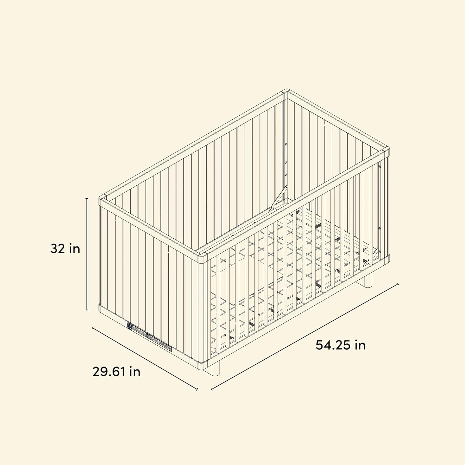 Storkcraft Kyoto Deluxe Convertible Crib with Bonus Toddler Guardrail – GREENGUARD Gold Certified, Toddler Guardrail Included in Box, Fits Standard Baby Crib Mattress (Black)