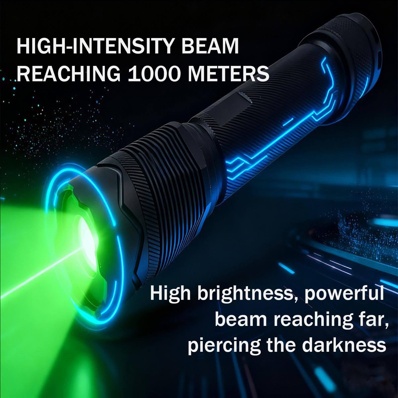 Dispositivo Repelente De Aves De 1 W con Luz Verde, Disuasor Portátil De Mano, 5 Modos, Alcance 1000 M, Recargable, para Agricultura, Aviación, Exploración