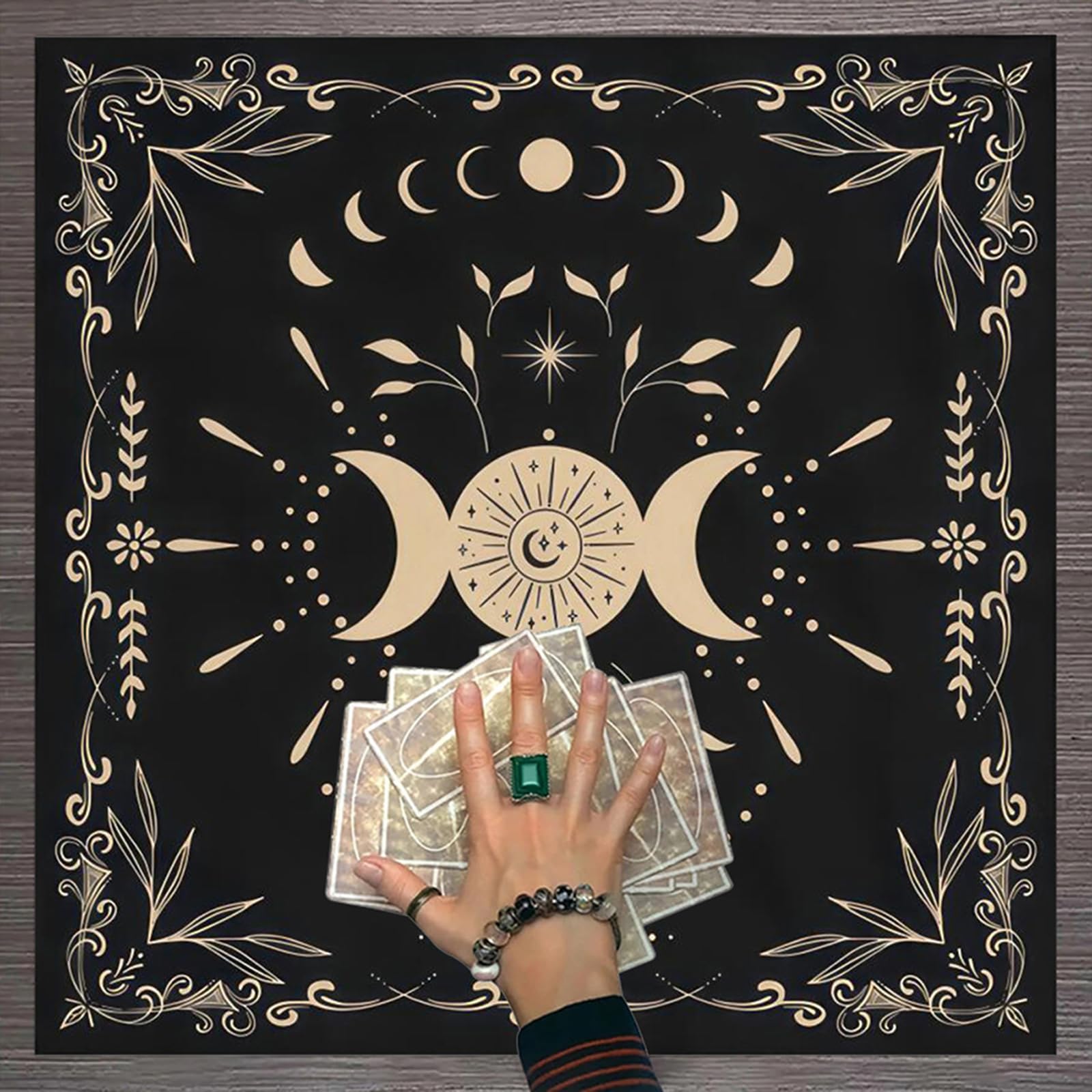 Forma quadrata Pendolo Divinazione Altare Tovaglia Gioco da Tavolo Tarocchi Pad Rune Tovaglia Astrologia Oracoli Gioco da tavolo Tappetino Divinazione Tovaglia Tarocchi Lettura Tarocchi Panno di