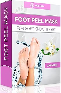 DERMORA Foot Peel Mask - 2 Pack of Regular Size Skin Exfoliating Foot Masks for Dry, Cracked Feet, Callus, Dead Skin Remov...