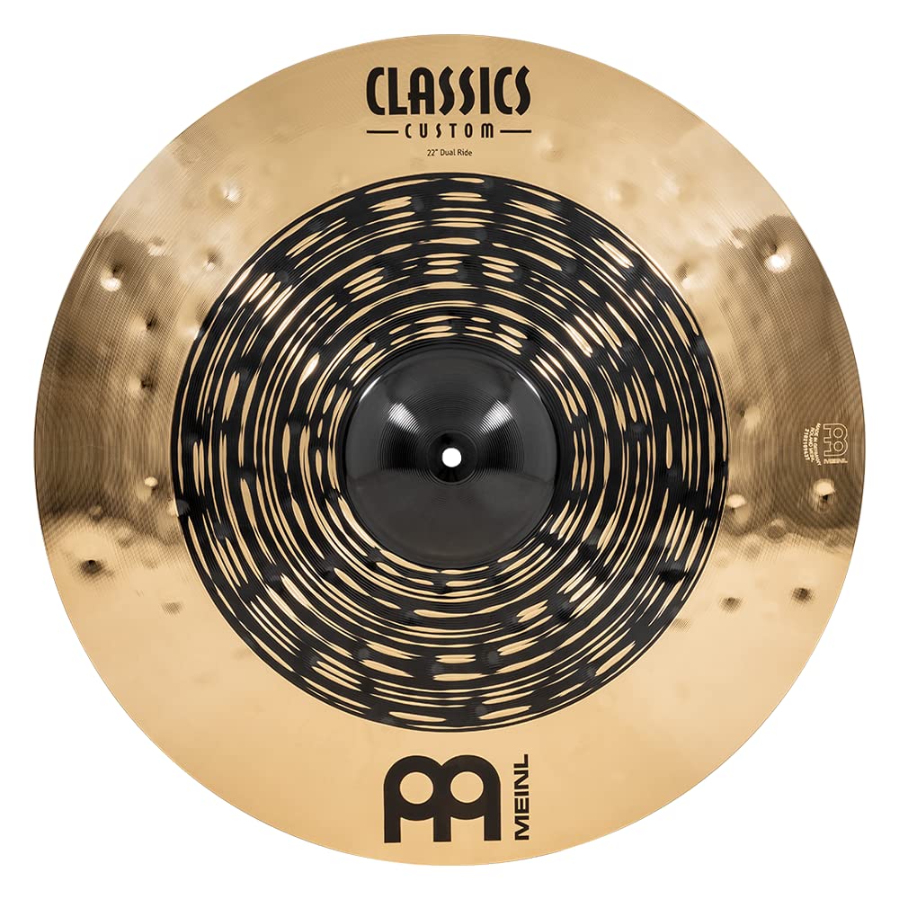 Meinl Cymbals Classics Custom Dual Cymbale Ride 22 pouces (Vidéo) pour Batterie (55,88cm) Bronze B12, Deux Finitions - Fabriquée en Allemagne (CC22DUR)