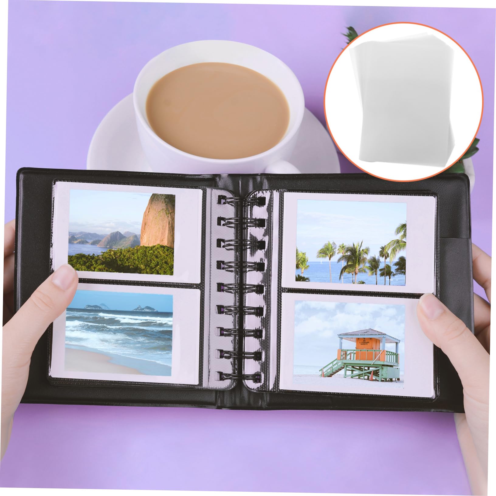 SHINEOFI 100 Pièces Films de Lamination 60 Microns Film de Protection Photo Imperméable à Surface Nettoyable pour Photos et Affiches