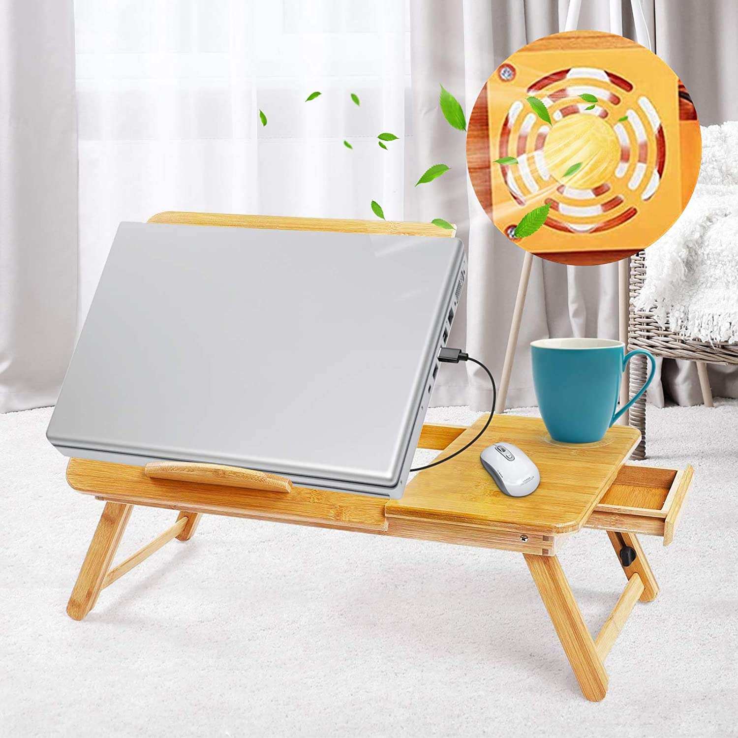 Lap Desk, Laptop Bed Tray Table, Portable Foldable Laptop Stand Desk
