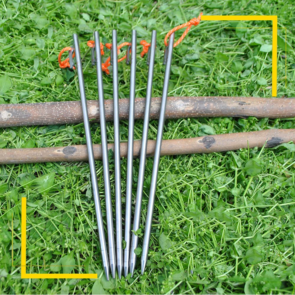 6 szt. śledzie do namiotu ze stopu tytanu o wysokiej wytrzymałości śledzie do namiotu kempingowego
