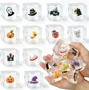 12 Pack Halloween Stress Cube Squishy Toys for Kids