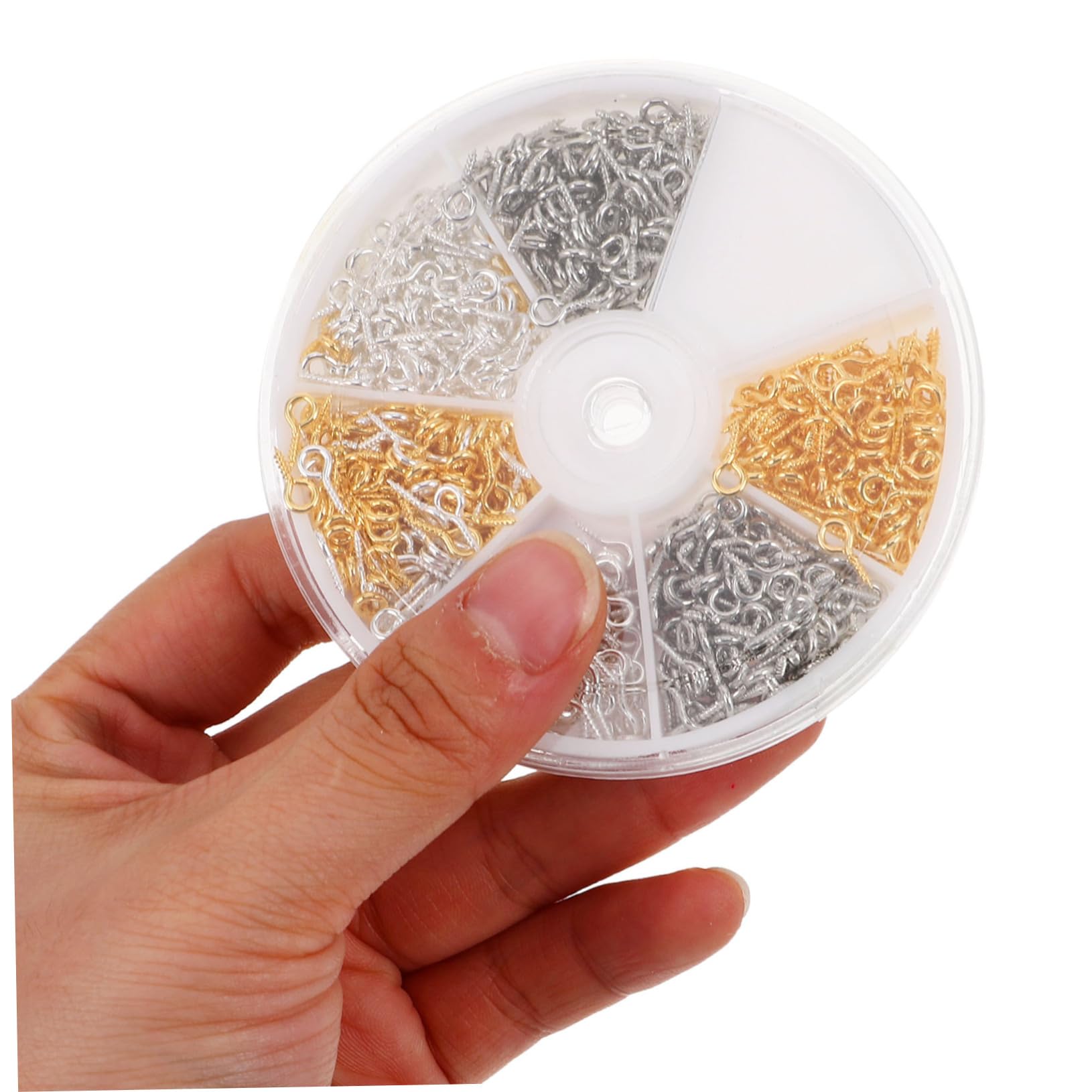 PRETYZOOM DIY Crafts Screw Metal Eye Bolt Hooks for Jewelry Making for Bracelets Necklaces