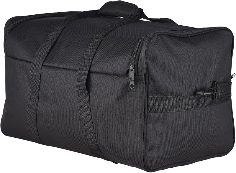 Large Padded Cajon Drum Bag Waterproof Cajon Bag For Drummers, Portable Drum Hardware Box with Backpack and Carrying Grip, Black Buffle Bag For Drum Accessories (Black Drum Bag, L: 19.3x13.4x13.4 in)