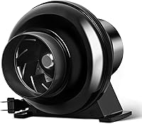 Vista 1 de iPower Ventilador de conducto en línea de 4 pulgadas 195 CFM para tubo de escape, ventilación y recirculación de aire, ventilador silencioso