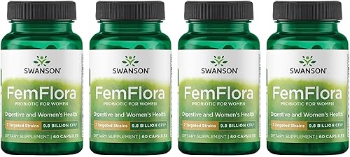 Swanson FemFlora - Suplemento probiótico femenino - Probióticos para mujeres - Apoya la flora de la boca, el tracto gastrointestinal y la vagina - 9