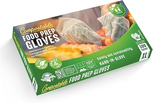 Miniatura 2 de UNNI Guantes compostables para preparación de alimentos, calidad de restaurante, para manipulación de alimentos, sin polvo, respetuosos con el medio