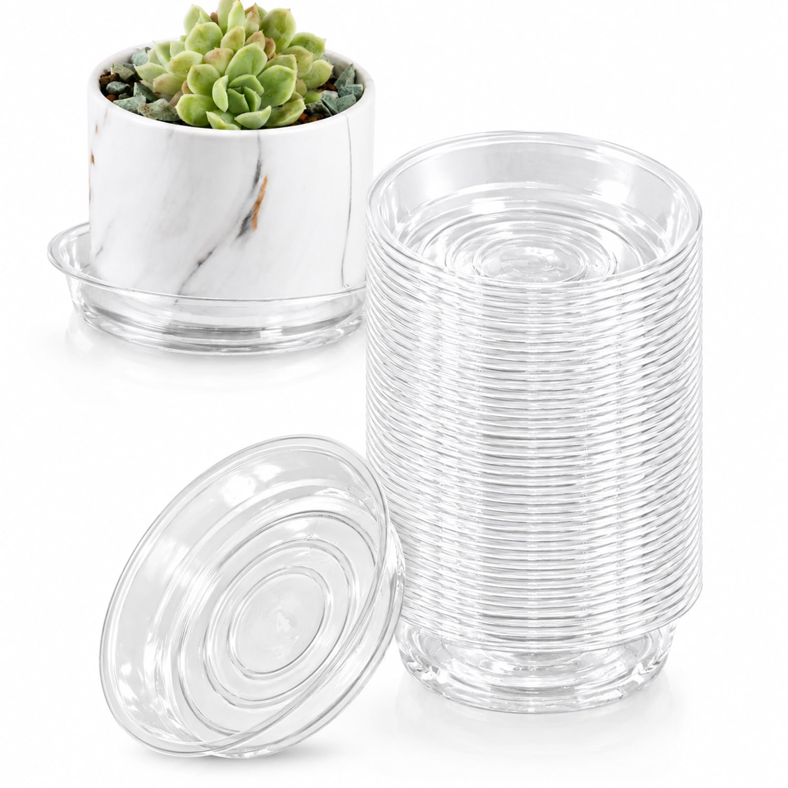 Plant Saucers - 20 Pack for Drainage -21 Plant Saucers - 20 Pack for Drainage -21