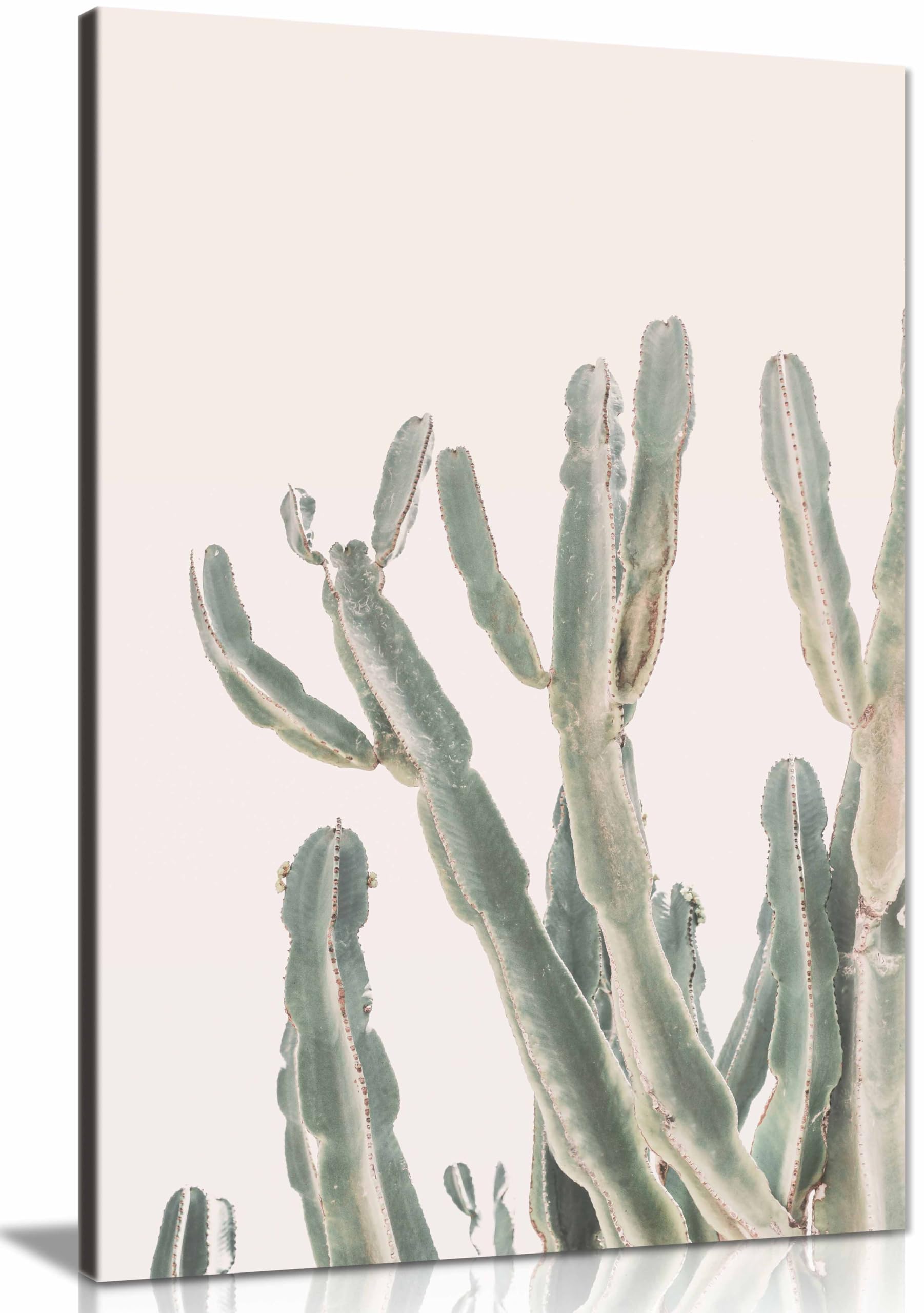 Sunrise Cactus Canvas Print, Framed Wall Art Pictures for Home Decor 76x51cm (30x20in)