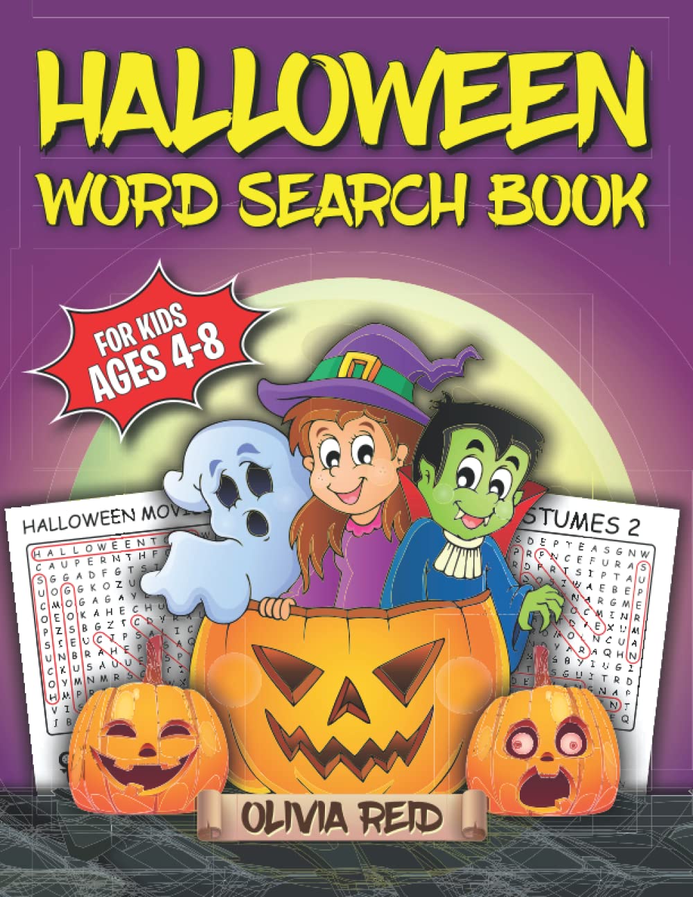 Halloween Word Search Book for Kids Ages 4-8: Fun and Educational Halloween-Themed Word Search Puzzle Games for Little Boys and Girls (Large Print Activity Book for Children)