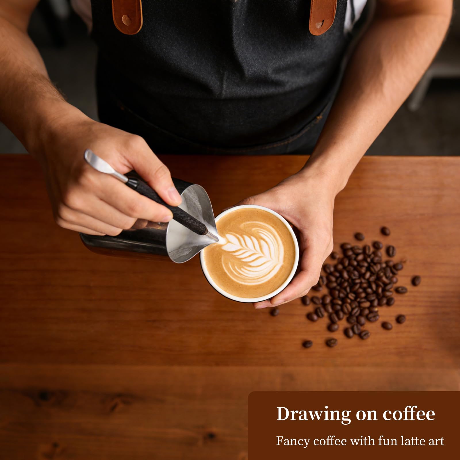 2 Bolígrafos Para Latte Art, Lápiz Para Latte Art Inoxidable, Bolígrafo de Doble Punta para Arte de Café, Agujas Decorativas para Café, Accesorios de Barista para Capuchino, Espresso y Flat White