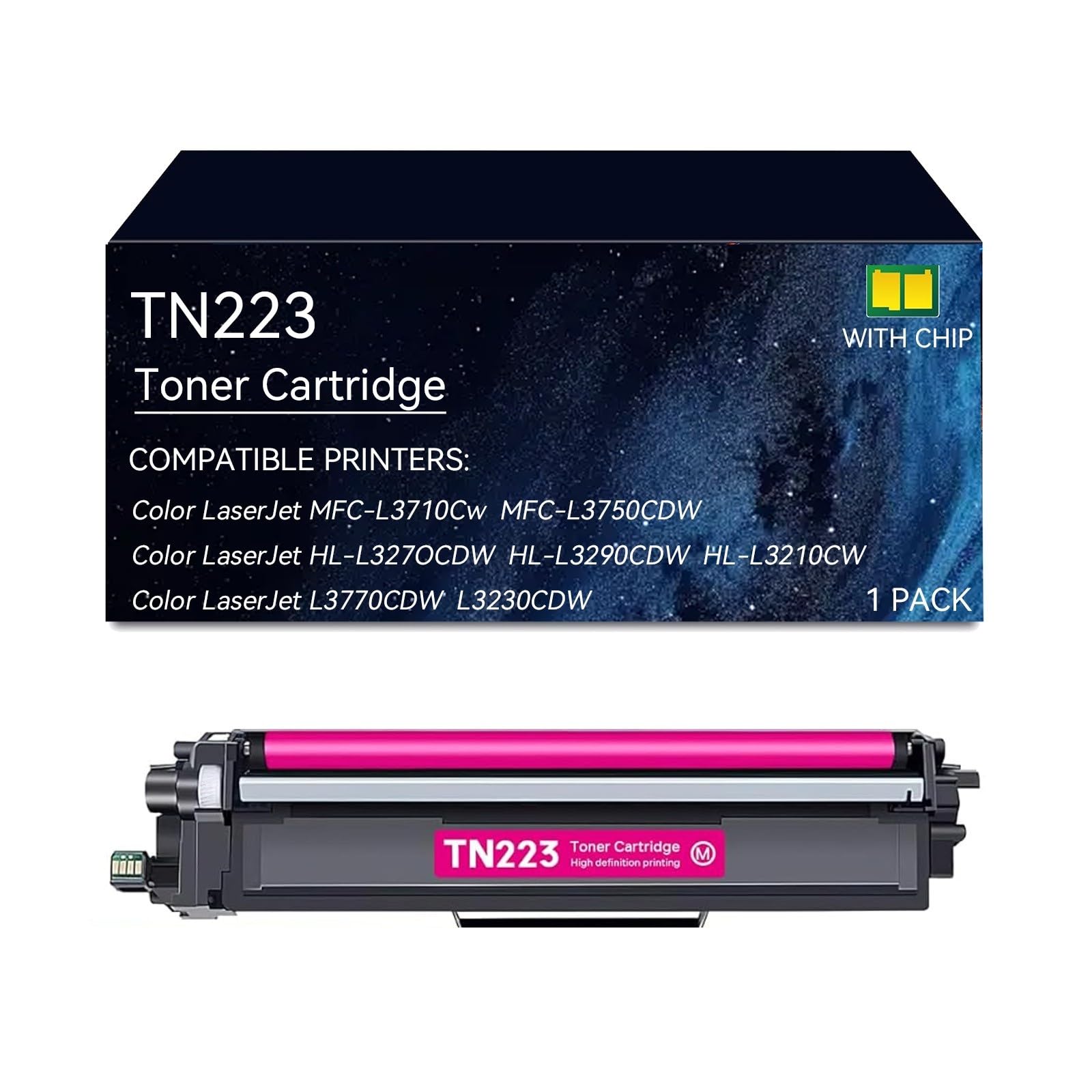 Cartucce toner TN223 for nero giallo magenta ciano, con chip, alta resa