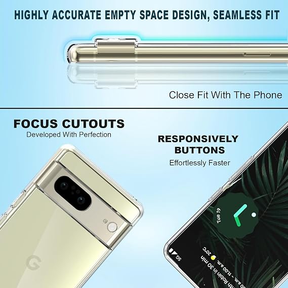 Compatible For Google Pixel 7 Case, 5G Crystal Clear for Pixel 7 Mobile Phone Cover, Soft TPU Protective, Ultra [thin Slim Fit], Smartphone For Google 7 Phone