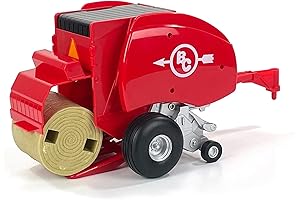 Big Country Toys Red Round Baler - Toy Hay Baler - 1:20 Scale