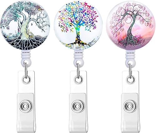 Carretes retráctiles para tarjetas de identificación con clip de cocodrilo, lindo soporte para credencial para enfermera, médico, personal de oficina