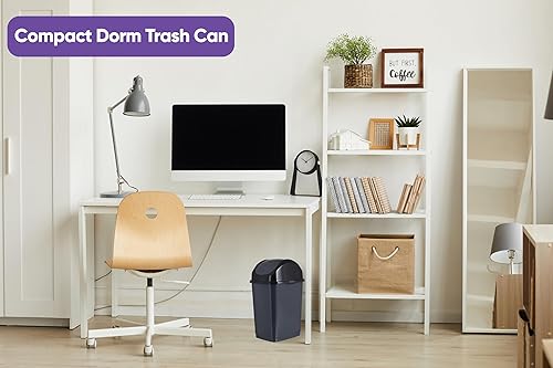 Miniatura 6 de Superio Cubo de basura mediano con tapa, de plástico de 4.5 galones, cubo de basura delgado para debajo del fregaderogabinete, lavandería, cocina,