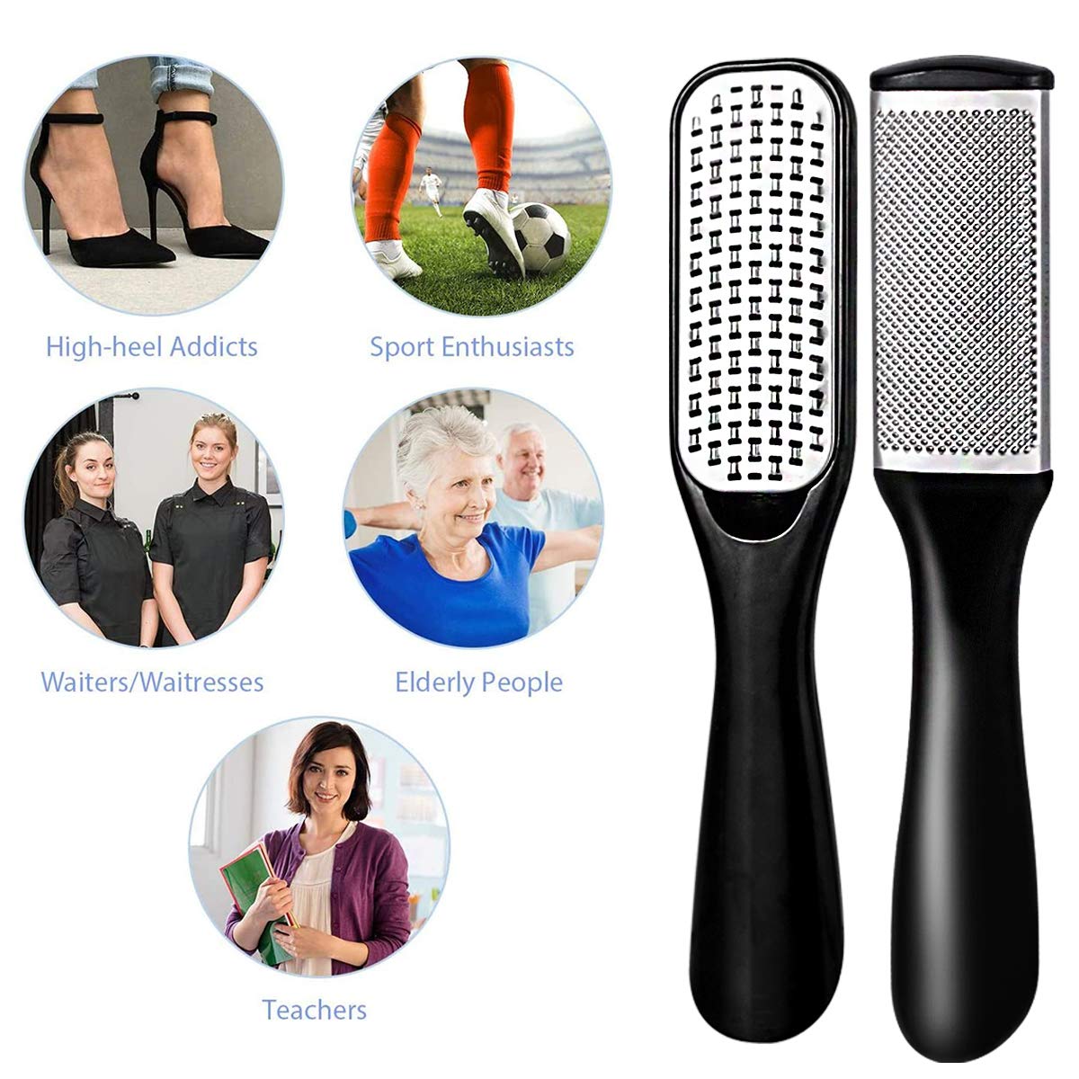 Kit de Pedicura, Lima de Pies- 20 en 1 Profesional Kit de Herramientas de Pedicura Conjunto de Pie de Acero Inoxidable Escofina de Pie Remover la Piel Muerta Para el Cuidado de los Pies en Hogar