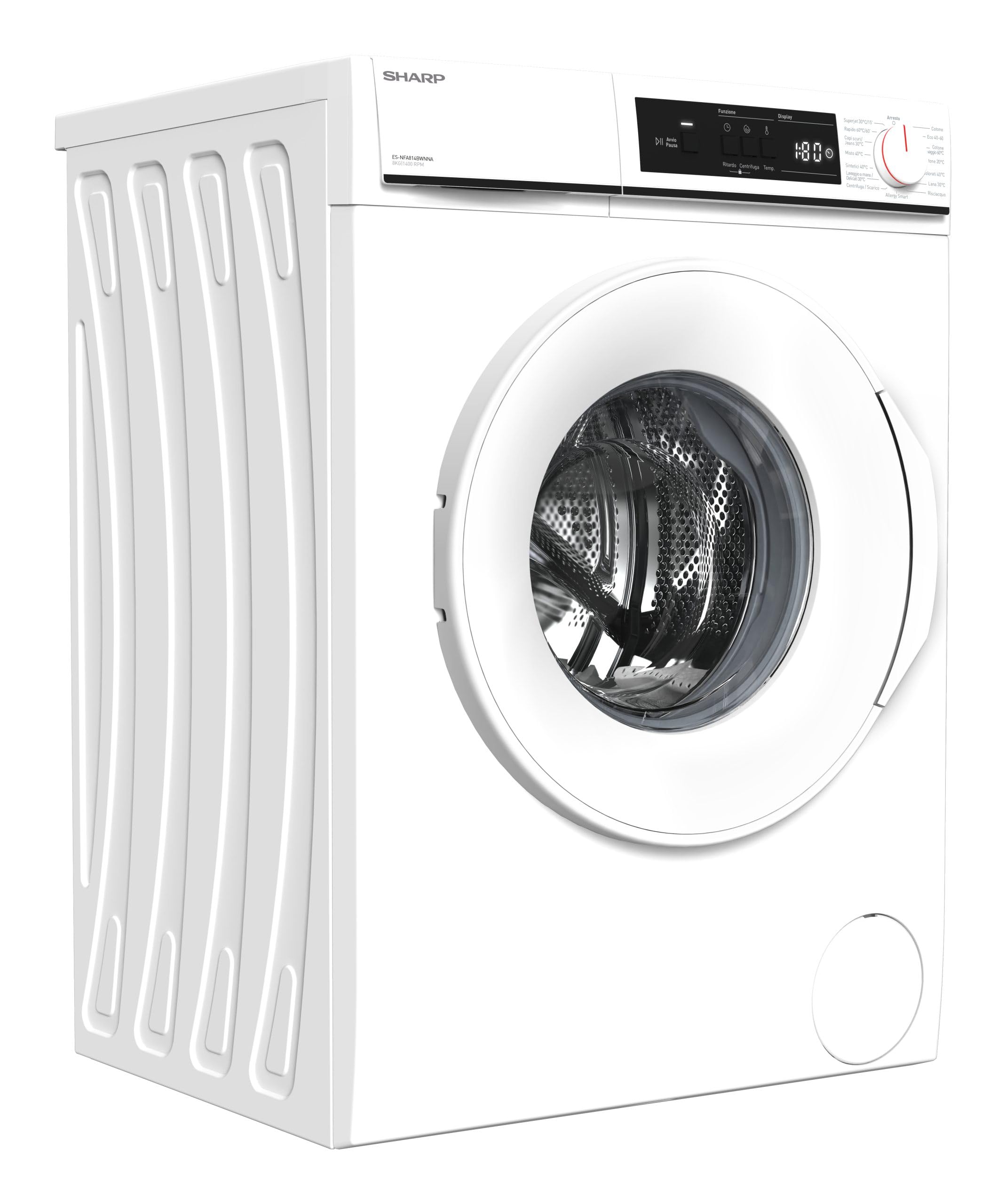ES-NFA714BWNNA - Lavatrice 8 Kg 1400 Giri Inverter Classe Energetica A Carica Frontale