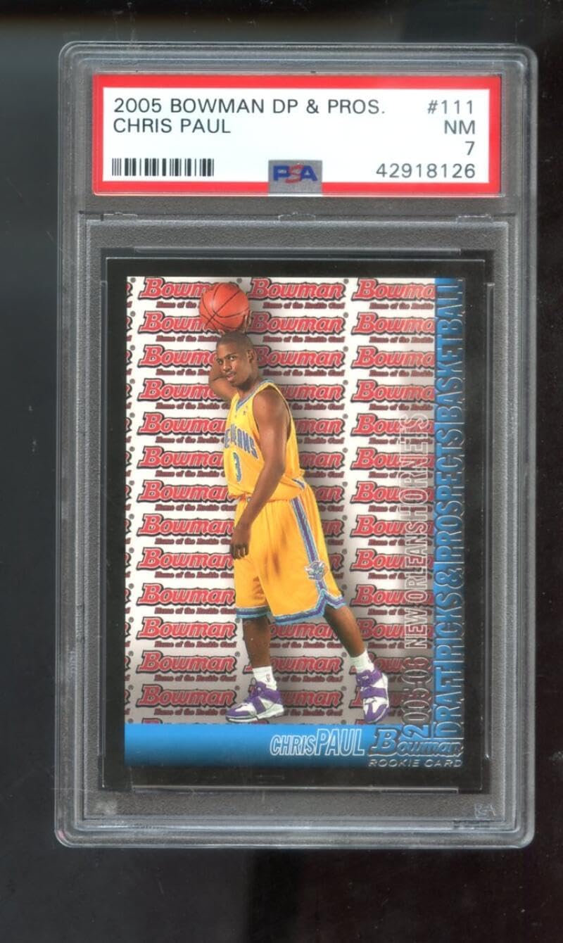 2005-06 Bowman Draft Picks And Prospects #111 Chris Paul ROOKIE RC PSA 7 Graded Basketball Card NBA 05-06 New Orleans Hornets 2005-2006 DP Pros.