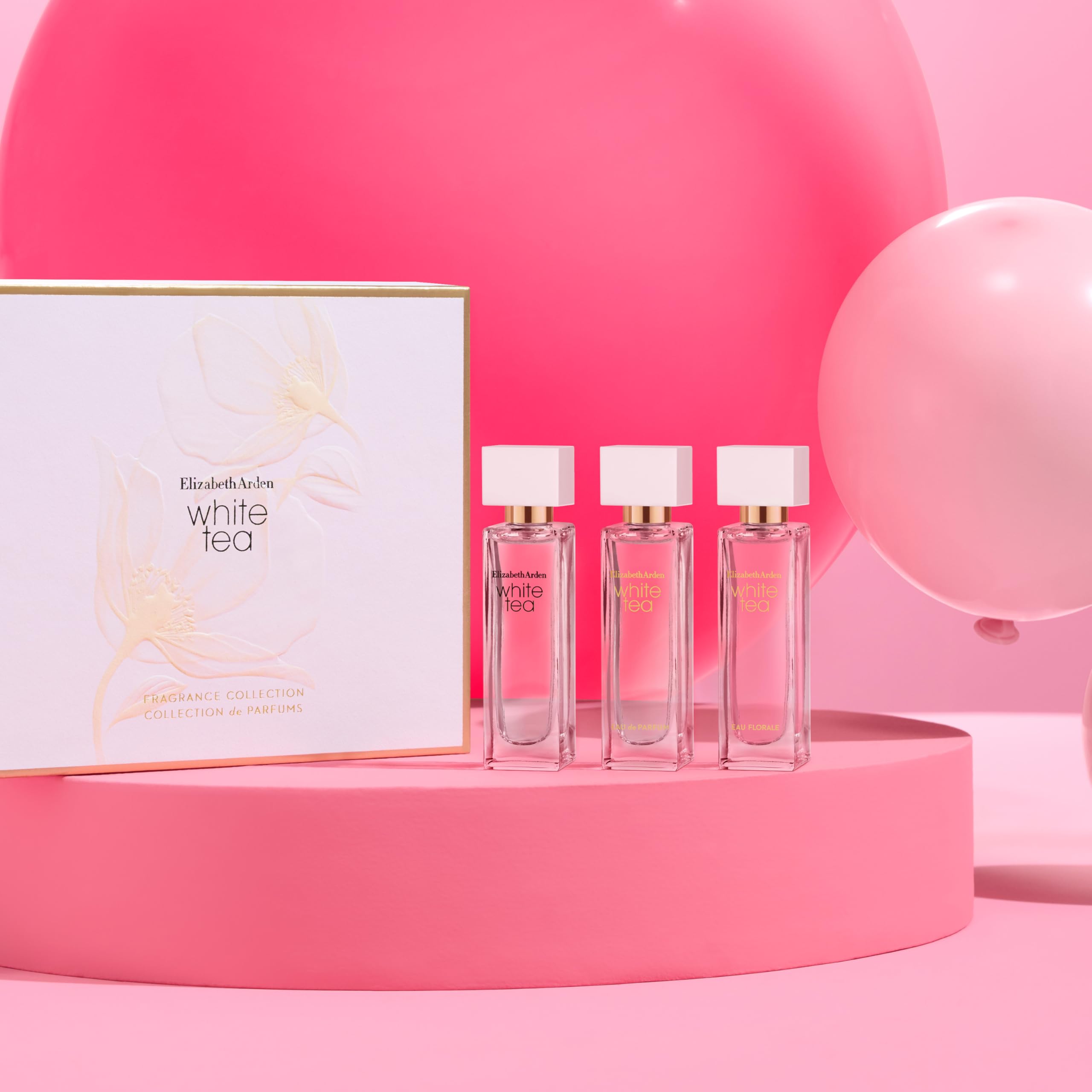 Elizabeth Arden, Coffret White Tea, Parfum fleuri et vif, 3 miniatures de 10ml, Eau de Parfum, Eau de Toilette, Floral, Cadeau femme