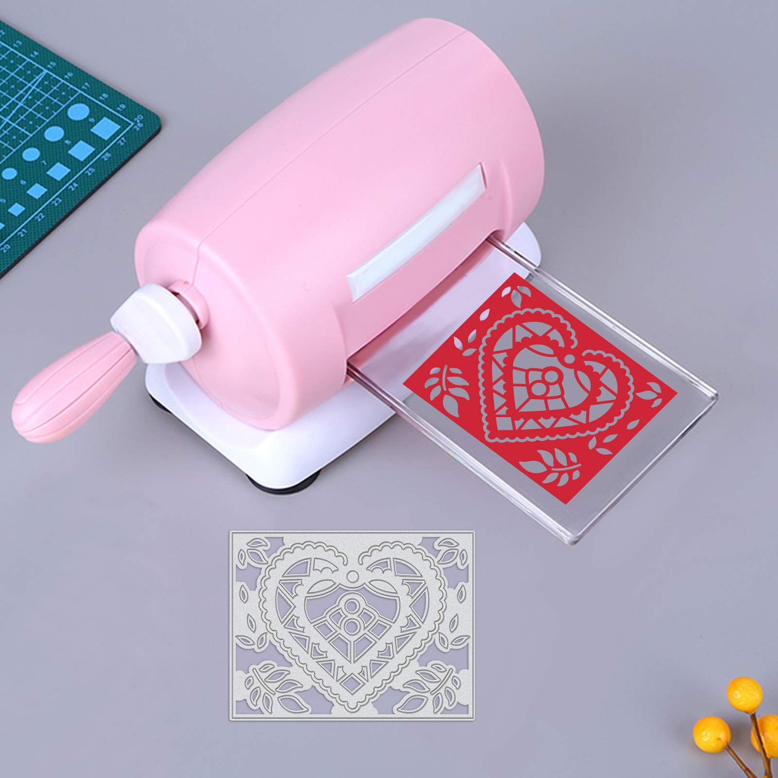 GLOBLELAND 4 Pz Punto Croce Fustelle Metallo Amore Rettangolo Cornice Die Cut Goffratura Stencil Modello per la Fabbricazione della Carta Decorazione per DIY Scrapbooking Album Craft