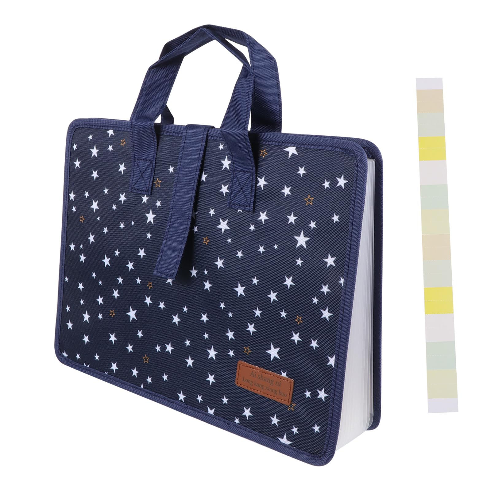 Healeved Carpeta de Archivos Expandible de Tela Oxford con 13 Bolsillos, Organizador Portátil para Documentos A4, Bolsa de Almacenamiento con Asa para Oficina, Escuela y Viajes