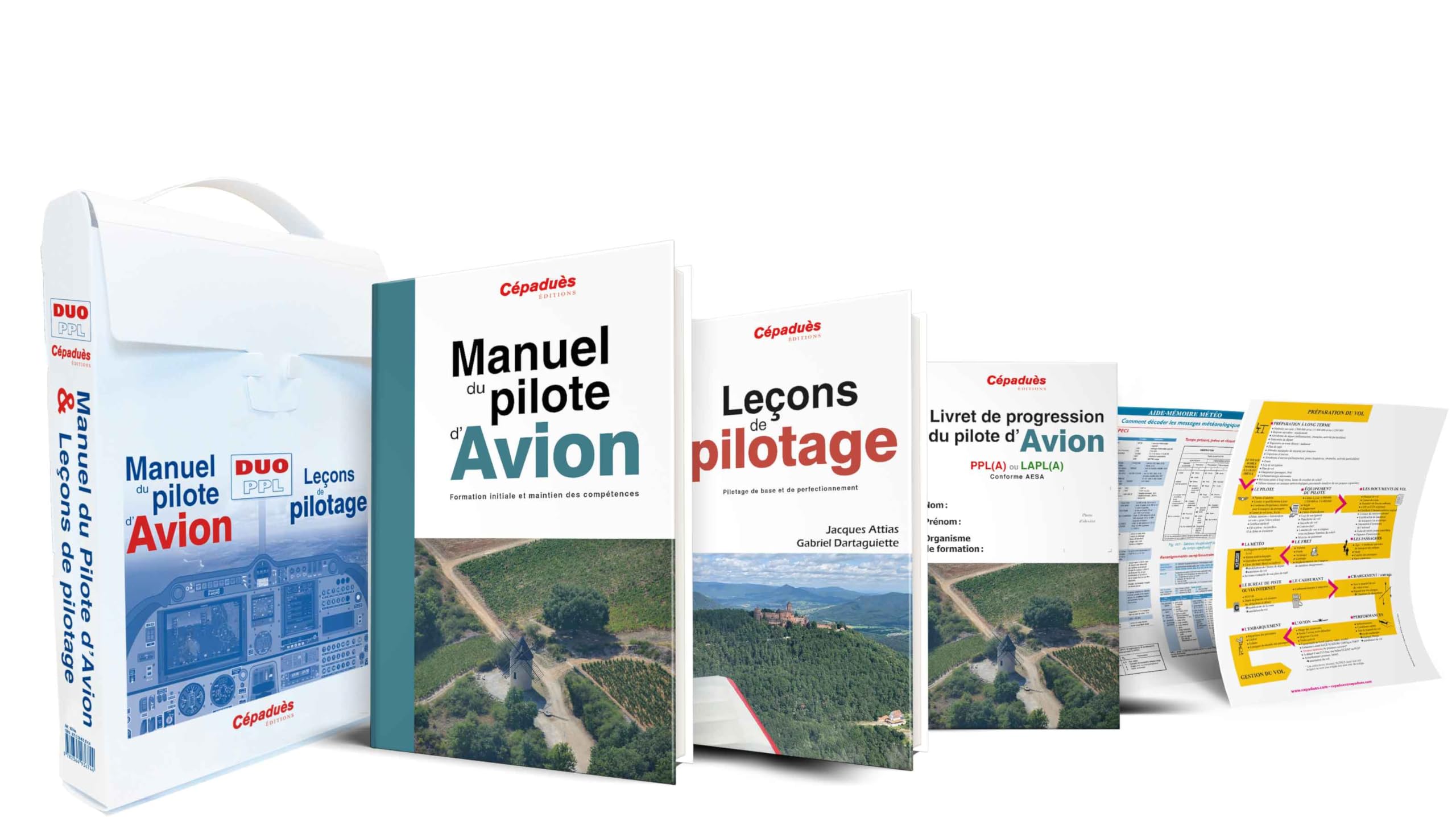 Mallette DUO PPL - comprend les actuelles éditions de : Le Manuel du Pilote d'Avion 21e éd. + Leçons de Pilotage 7e éd.