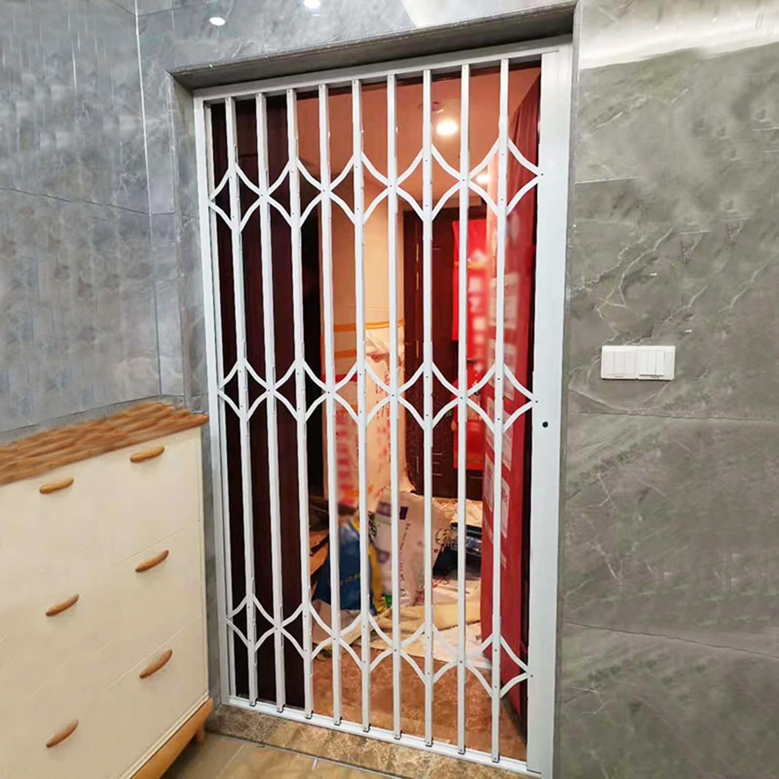 Rejas para Ventanas Exteriores Barras de Seguridad para Puertas Corredizas con Cerradura/ Protección de Ventanas, Kit de Reja de Ventana Extensible para Niños Y Mascotas, Barras de Seguridad Antirrobo