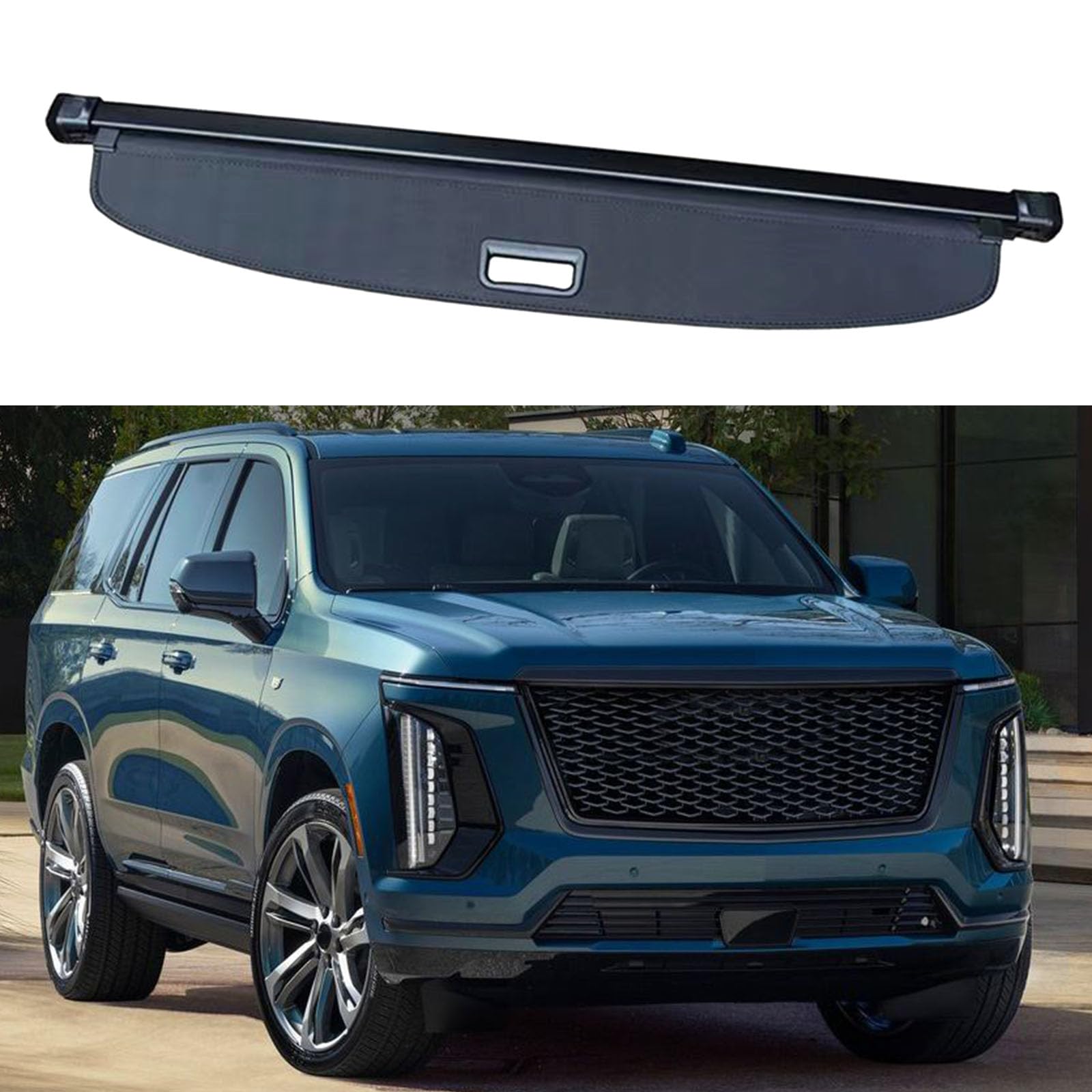 Trunk Cargo Cover,Compatible with Cadillac Escalade 2024+,Package Shelf Luggage Organizer Curtain Boot Security Shield Car Accessories