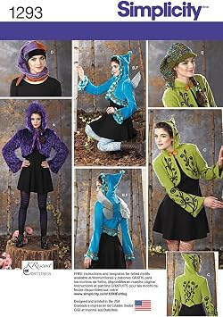Simplicity Pattern 1293 Misses Jacket, Hat, Wings, Lined Jacket Designs by KRescent Costumes