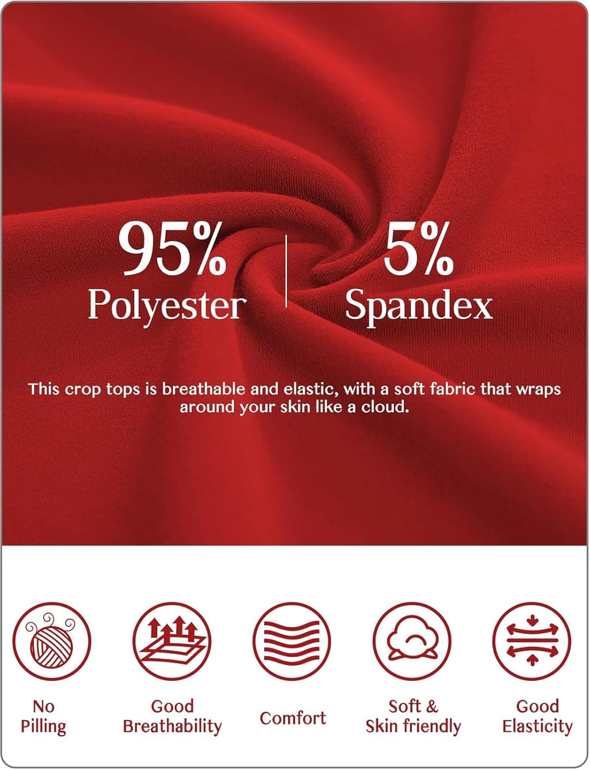 Womens Short Sleeve Crop Top Crew Neck Y2K Shirt Sexy Slim Fitted Casual Base Layer Soft Workout Shirt Going Out Tops - Image 6