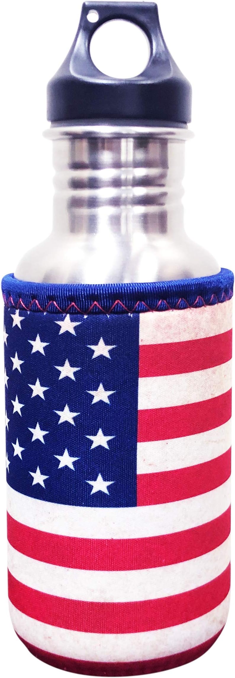 KoverzNeoprene 16-18 oz 500ml Water Bottle Insulator Cooler Coolie - USA American Flag