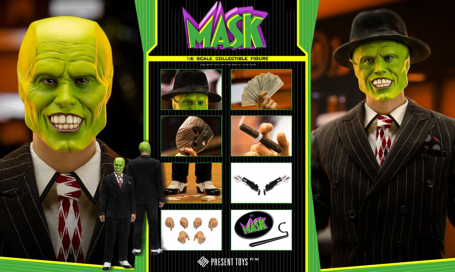 【 ２体セット 】映画マスク フィギュア マスク・アニメーション 2-IN-1 MASK アクションフィギュア 6点セット