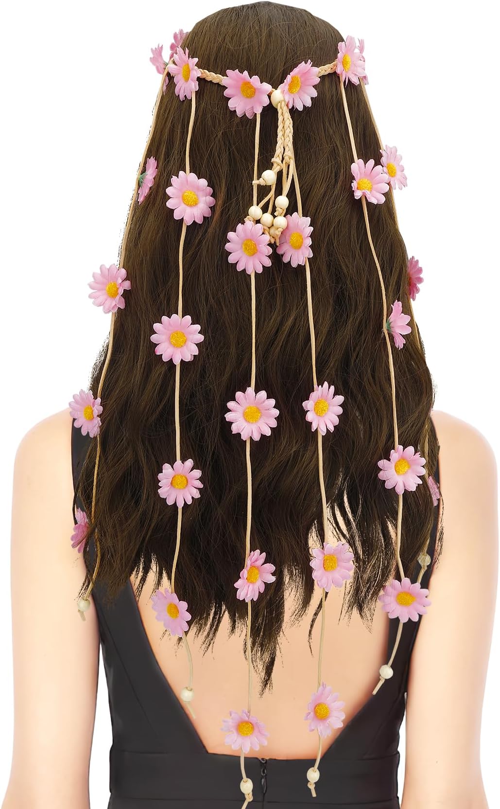 Flower Crown,Pink Flower Headband,Hippie Accessories