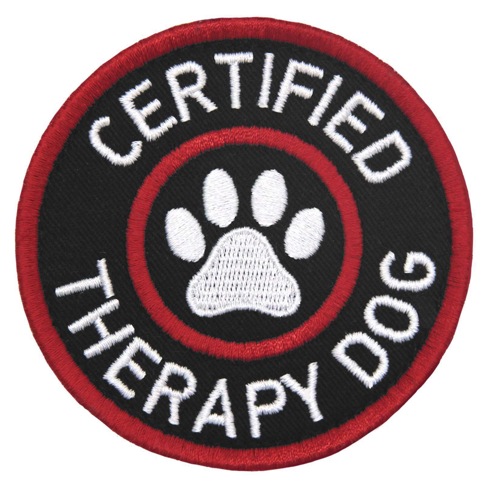 TailWag Planet Certified Therapy Dog Service Dog Morale Tactical Patch Embroidered Vest/Harnesses Badge Fastener Hook & Loop Emblem