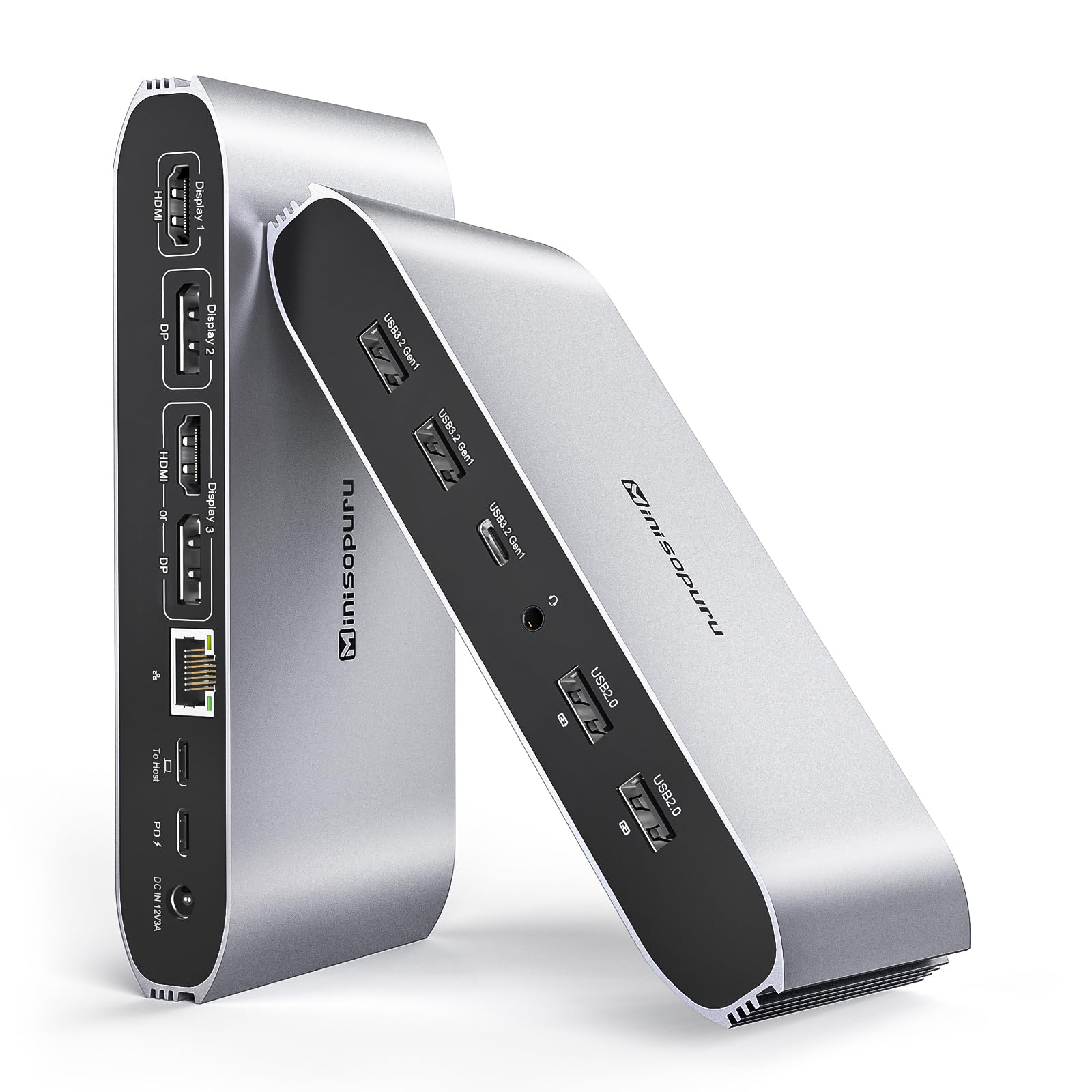 Minisopuru DisplayLink Docking Station,Triple Display Docking