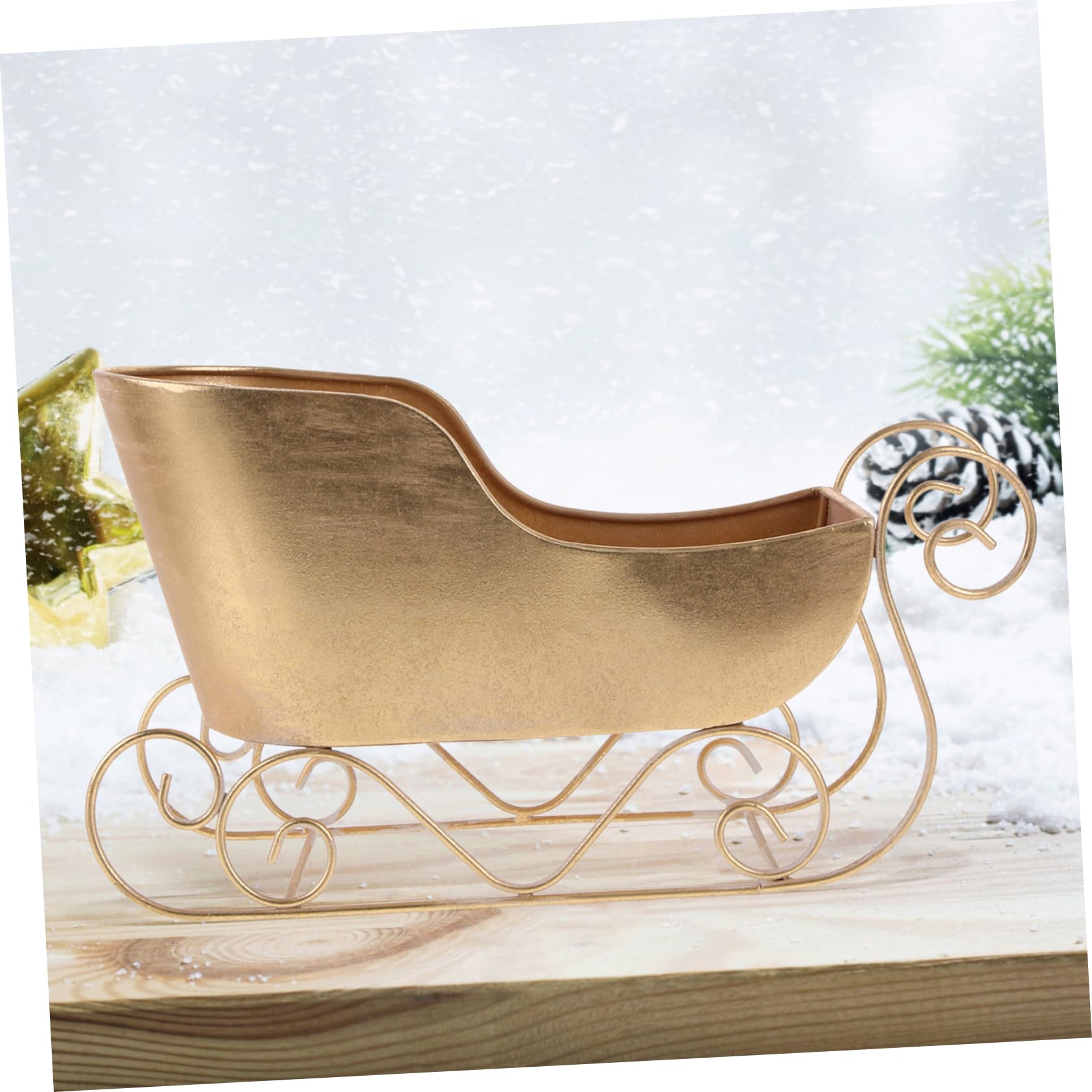 Cabilock Schlitten-weihnachtsschmuck aus Eisen Schlittenornament für Zuhause Festliche Schlittendekoration Schreibtisch-schlittenanhänger Weihnachtsdekoration mit Handwerklich Exzellenter