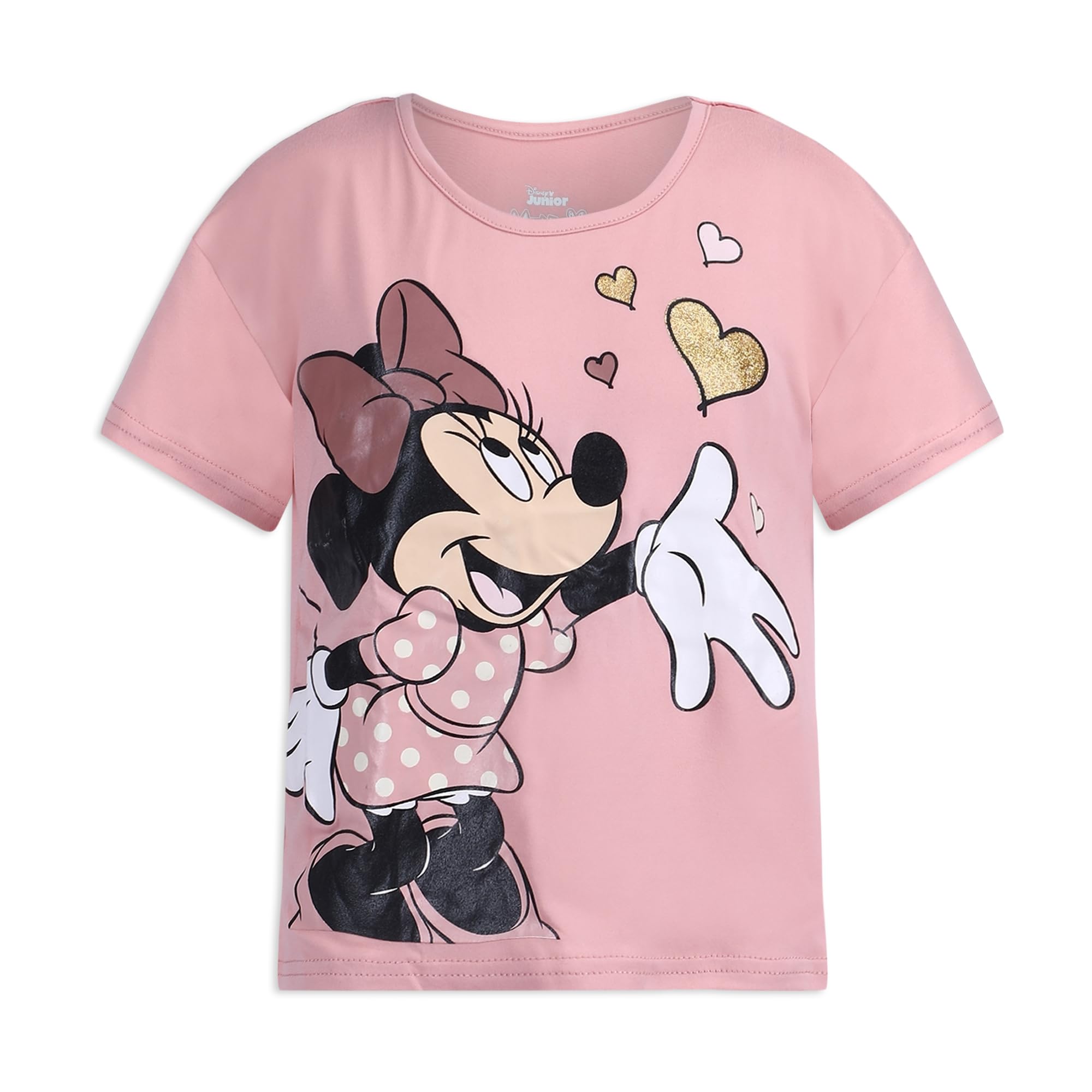 Disney Myszka Minnie, zestaw bluz, t-shirt i legginsy, dla małych i dużych dziewczynek, różowy i biały