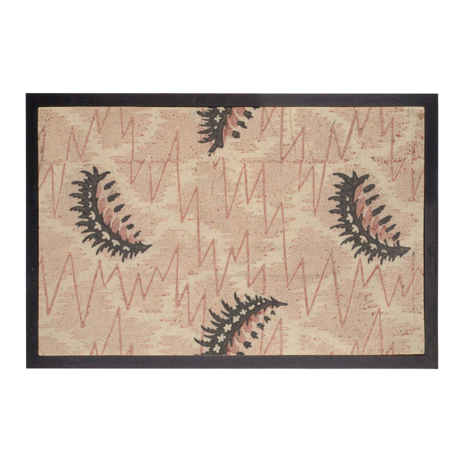 Paillasson plumes 60x40cm tapis d'entrée art tribal abstrait