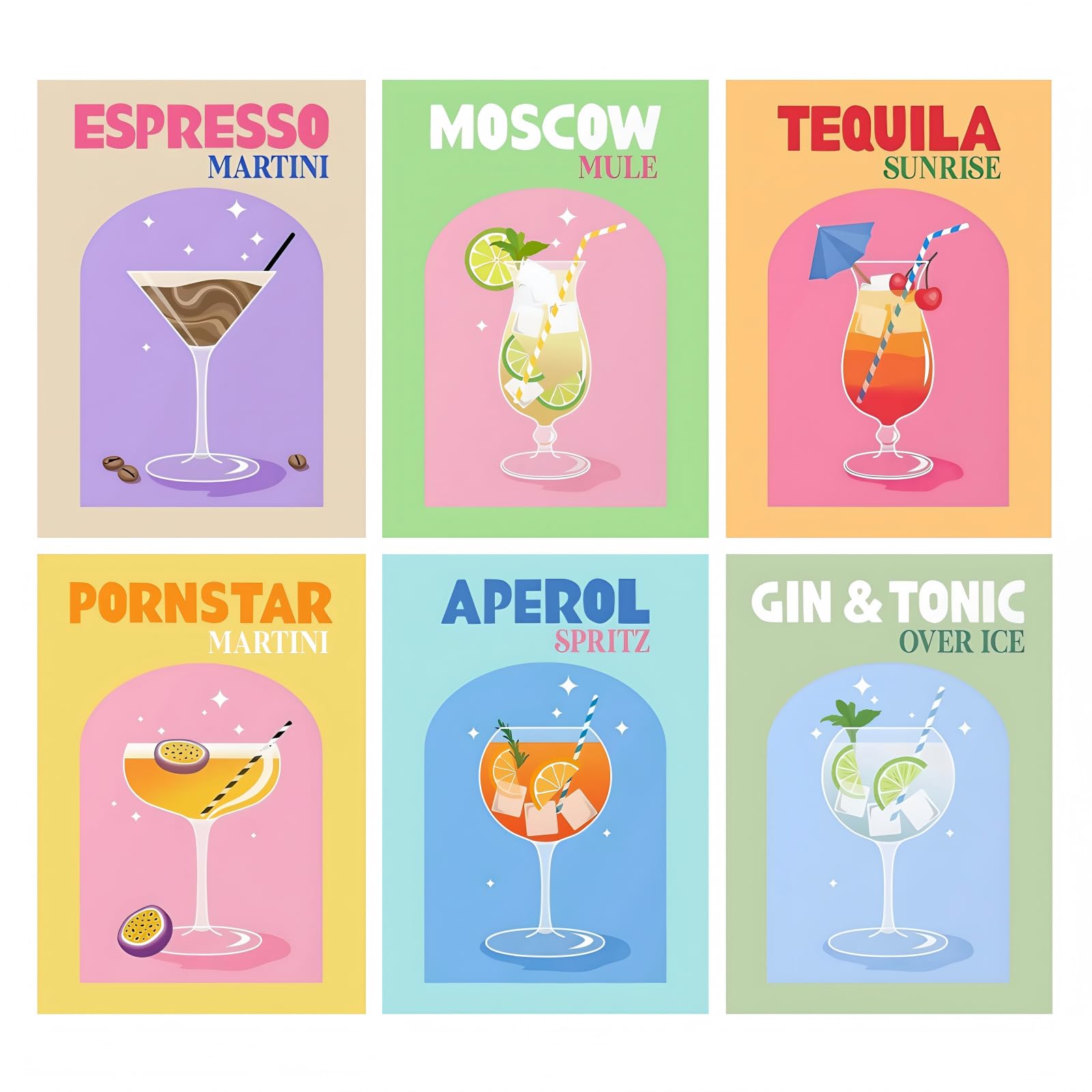 bellatoi 6 pcs diamond painting cocktail