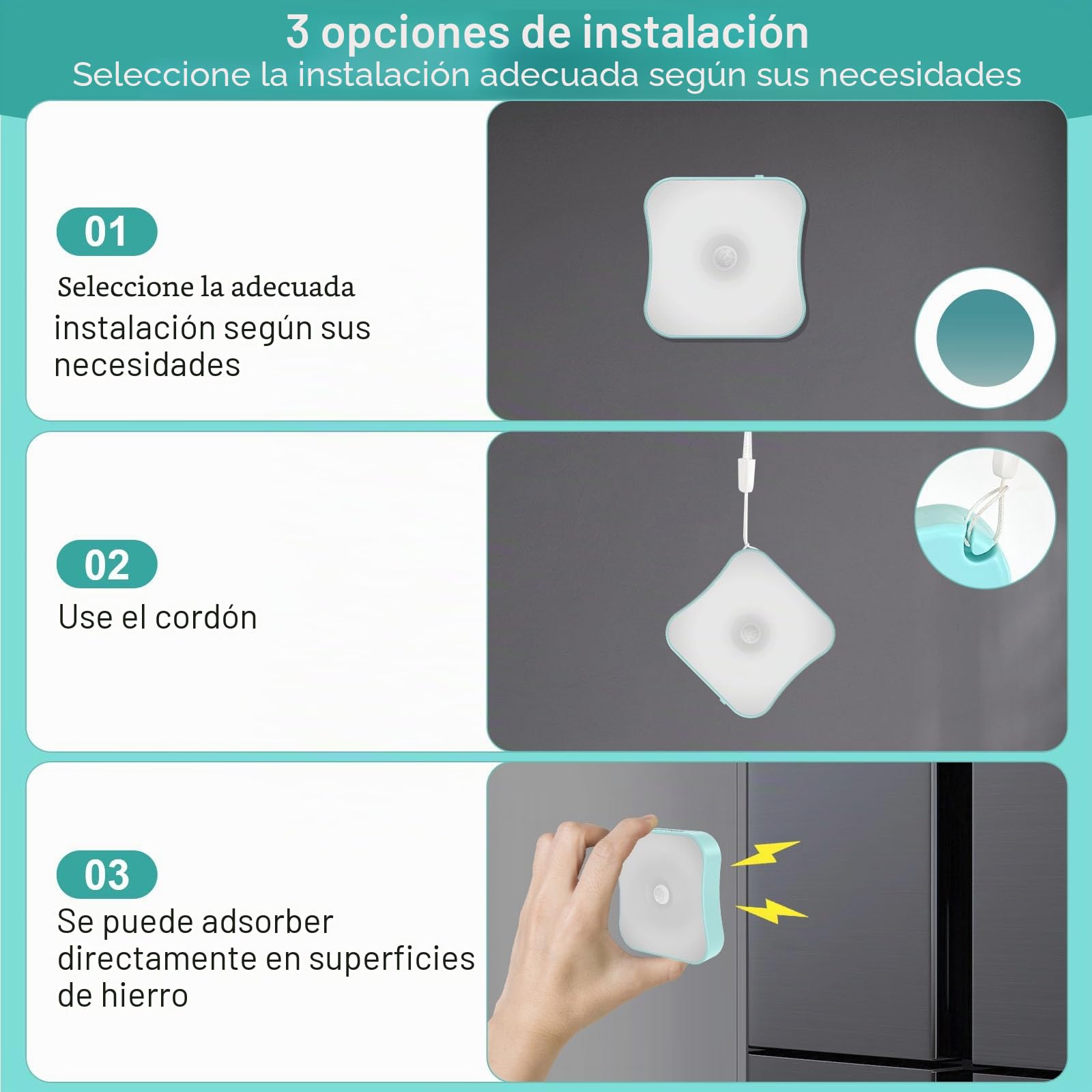 Luz roja con sensor de movimiento, luces nocturnas con batería recargable, luces rojas adhesivas magnéticas, luz roja de 670 nm, luces nocturnas para dormir, baño, dormitorio, escalera