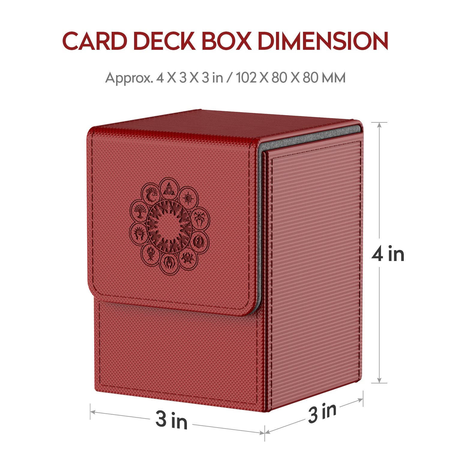 Pulchra Estuche Magnético Para TCG – Caja Con Imanes Y 2 Separadores, Capacidad Para 100+ Cartas (Tamaño Grande, Negro, Impermeable)