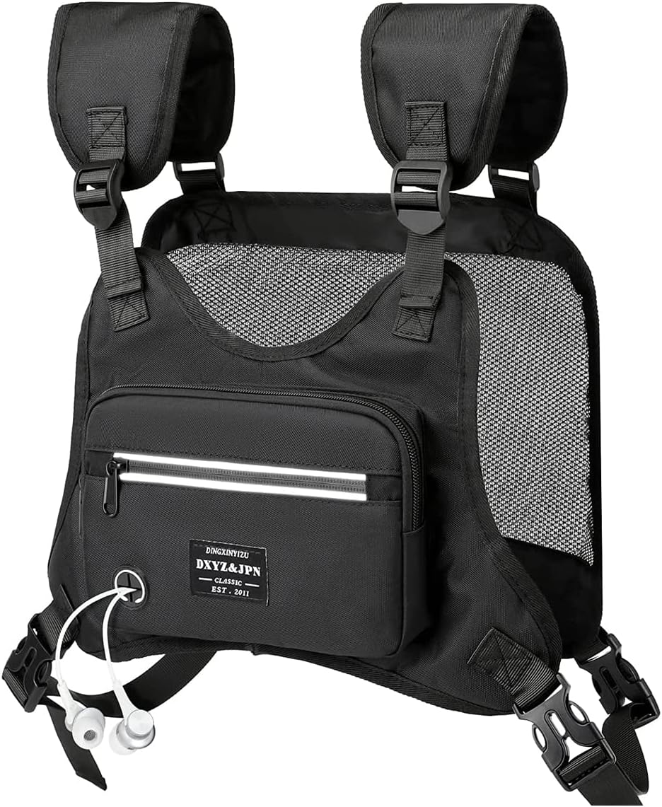 Chest Bag for Men Women, Stylish Tactical Vest Chest Bag Men, Adjustable Rig Bag Chest Pocket for Hiking, Camping, Night Running, Exercise
