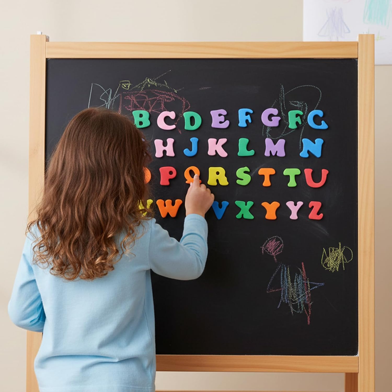 Nogeqi 500 Pcs Foam Letter Stickers, Self Adhesive A-Z Foam Alphabet Stickers for DIY Crafts School Project Classroom Supplies Party Decorations, Rich Colors (0.91 x 0.8 in) image 2