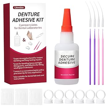 2 oz Dental Lab Instant Bonding Dental Glue, Quick Adhesive, Experience a Secure Bond that Lasts from Days to Week