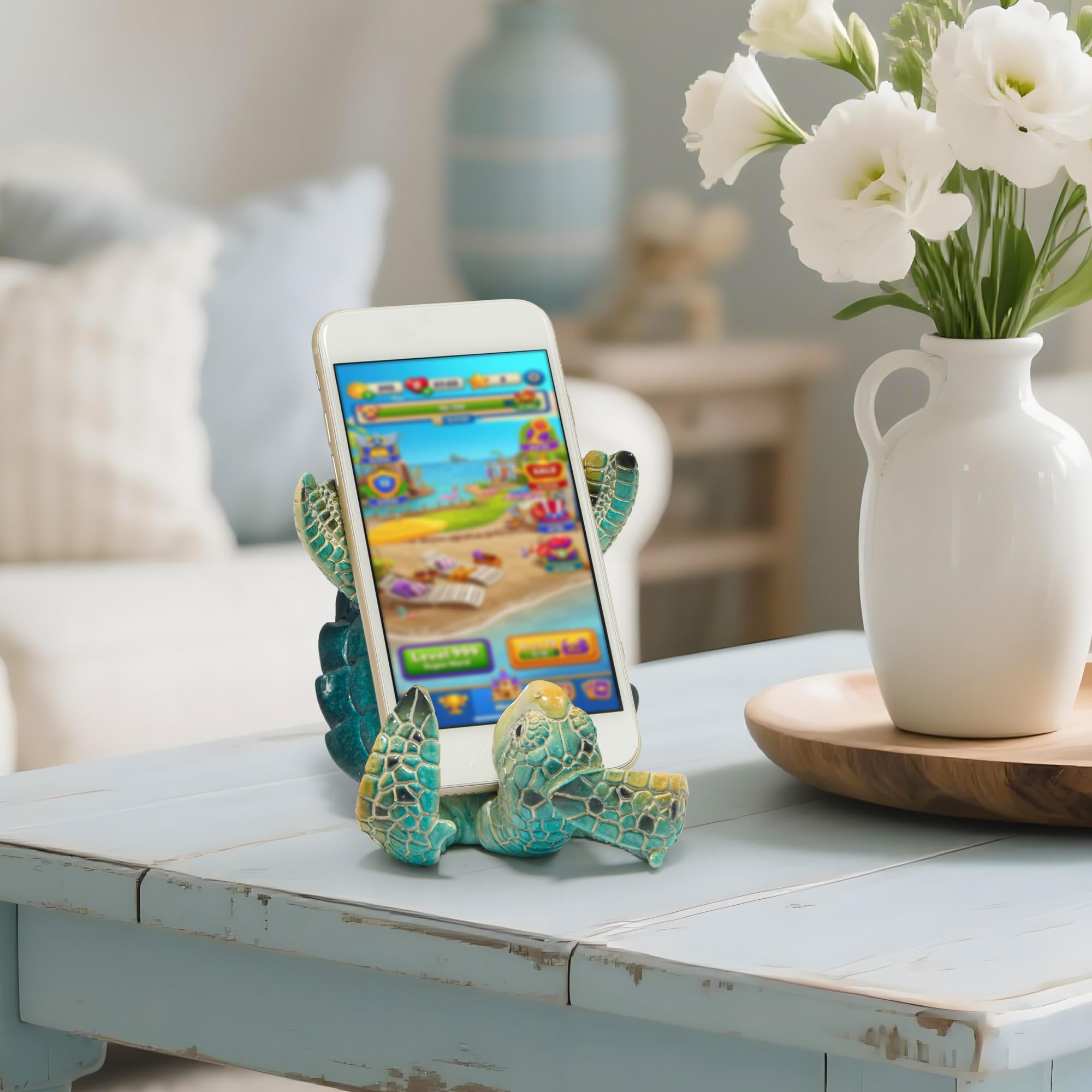 Hodao Sea Turtle Figurines Decoration Turtle Cell Phone Stand - View #9
